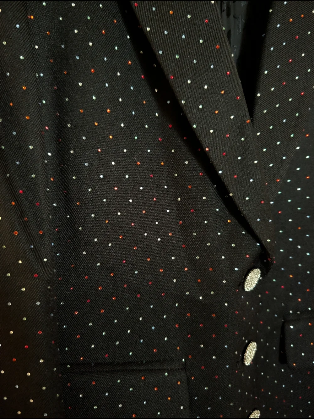 NWT Karl Lagerfeld Paris Rainbow Rhinestone Embellished Blazer Size 2